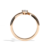 Bague toi et moi ovale et radiant platine - Assidue