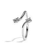 Bague toi et moi ovale et radiant platine - Assidue