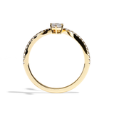 Bague toi et moi ovale et radiant platine - Assidue pavée