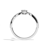 Bague toi et moi ovale et radiant platine - Assidue pavée