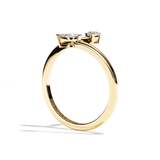 Bague toi et moi poire et navette or rose - Digne