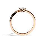 Bague toi et moi poire et navette or rose - Digne