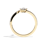 Bague toi et moi poire & navette or blanc - Digne pavée
