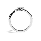 Bague toi et moi poire et navette or rose - Digne