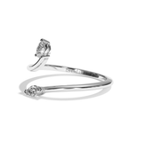 Bague toi et moi poire et navette or rose - Digne