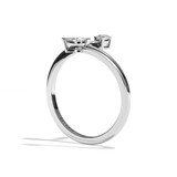 Bague toi et moi poire et navette or rose - Digne