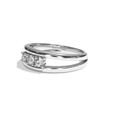 Bague trilogie diamant platine - Chaleureuse