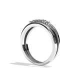 Bague trilogie diamant platine - Chaleureuse