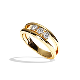 Bague trilogie diamant platine - Chaleureuse
