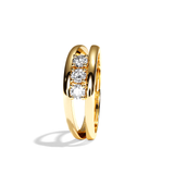 Bague trilogie diamant platine - Chaleureuse
