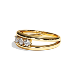 Bague trilogie diamant platine - Chaleureuse