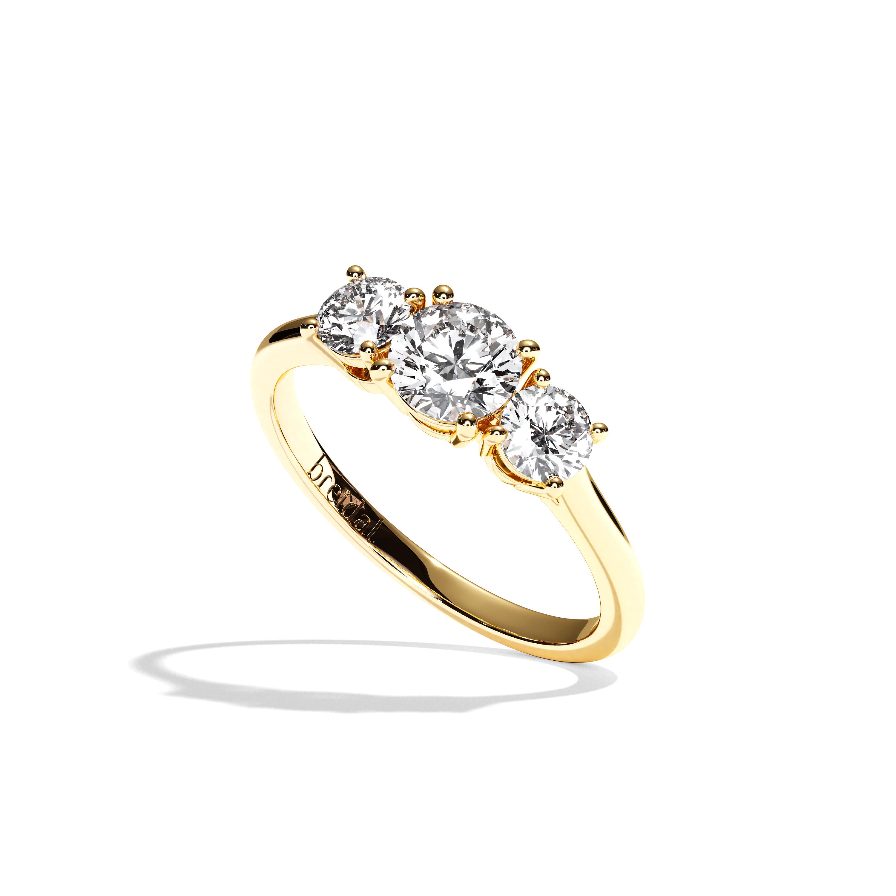 Bague trilogie diamant or blanc - Libérée 0,30 ct