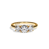 Bague trilogie diamant platine - Libérée 0,30 ct