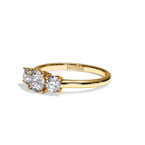 Bague trilogie diamant platine - Libérée 0,30 ct