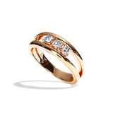 Bague trilogie diamant platine - Chaleureuse