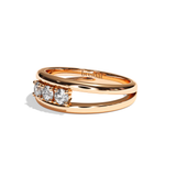 Bague trilogie diamant platine - Chaleureuse