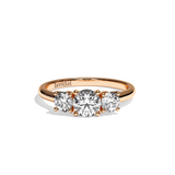 Bague trilogie diamant platine - Libérée 0,30 ct