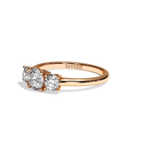 Bague trilogie diamant platine - Libérée 0,30 ct