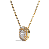Collier Diamant Coussin - Double Entourage - La Craintive