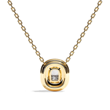 Collier Diamant Coussin - Double Entourage - La Craintive