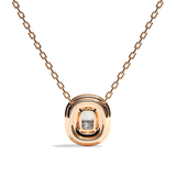 Collier Diamant Coussin - Double Entourage - La Craintive