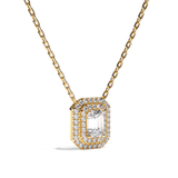 Collier Diamant Taille Emeraude - Double Entourage - La Discrète