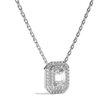 Collier Diamant Taille Emeraude - Double Entourage - La Discrète
