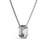 Collier Diamant Taille Emeraude - Double Entourage - La Discrète
