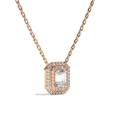 Collier Diamant Taille Emeraude - Double Entourage - La Discrète