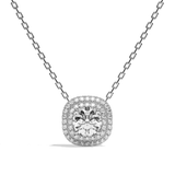 Collier Diamant Rond - Double Entourage - La Radieuse