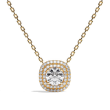 Collier Diamant Rond - Double Entourage - La Radieuse