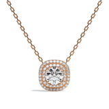 Collier Diamant Rond - Double Entourage - La Radieuse
