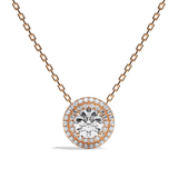 Collier Diamant Rond - Double Entourage -La Ravissante