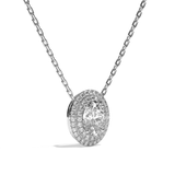 Collier Diamant Oval - Double Entourage -  La Remarquable