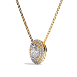 Collier Diamant Oval - Double Entourage -  La Remarquable