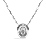 Collier Diamant Oval - Double Entourage -  La Remarquable