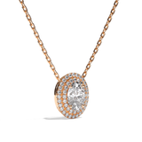 Collier Diamant Oval - Double Entourage -  La Remarquable