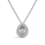Collier Diamant Poire - Double Entourage - La Sensationnelle