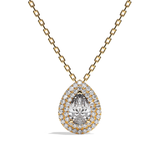 Collier Diamant Poire - Double Entourage - La Sensationnelle