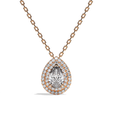 Collier Diamant Poire - Double Entourage - La Sensationnelle