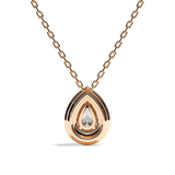 Collier Diamant Poire - Double Entourage - La Sensationnelle