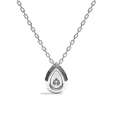 Collier Diamant Poire - Simple Entourage -L'Avenante