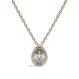 Collier Diamant Poire - Simple Entourage -L'Avenante
