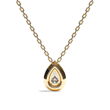 Collier Diamant Poire - Simple Entourage -L'Avenante