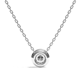 Collier Diamant Rond - Simple Entourage - L'Engagée