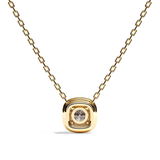 Collier Diamant Coussin - Simple Entourage - L'Épanouie