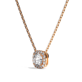 Collier Diamant Coussin - Simple Entourage - L'Épanouie