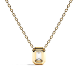 Collier Diamant Taille Emeraude - Simple Entourage -L'Extravertie