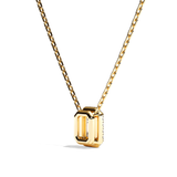 Collier Diamant Taille Emeraude - Simple Entourage -L'Extravertie