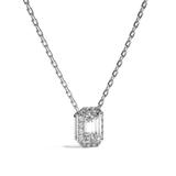 Collier Diamant Taille Emeraude - Simple Entourage -L'Extravertie